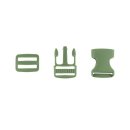 Verschluss-Set - khaki - 2,5 cm